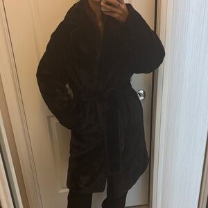 New Look Black Faux Fur Coat